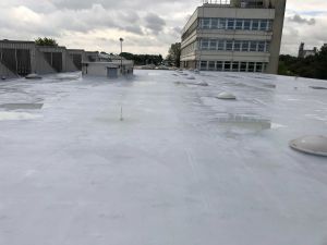 Roof waterproofing foil roof with liquid plastic at Leitz in Uelzen