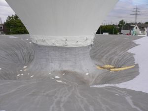 Dachsanierung PUR-Dachspritzschaum auf Keramion